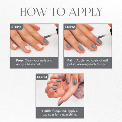 Og Beauty Calm Grey Mattify Nail Paint (10 Ml  1 Pc)