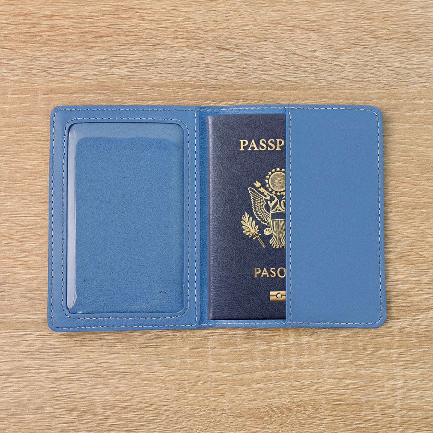 Premium Pu Leather Passport Holder With Card Slots (1 Pc)
