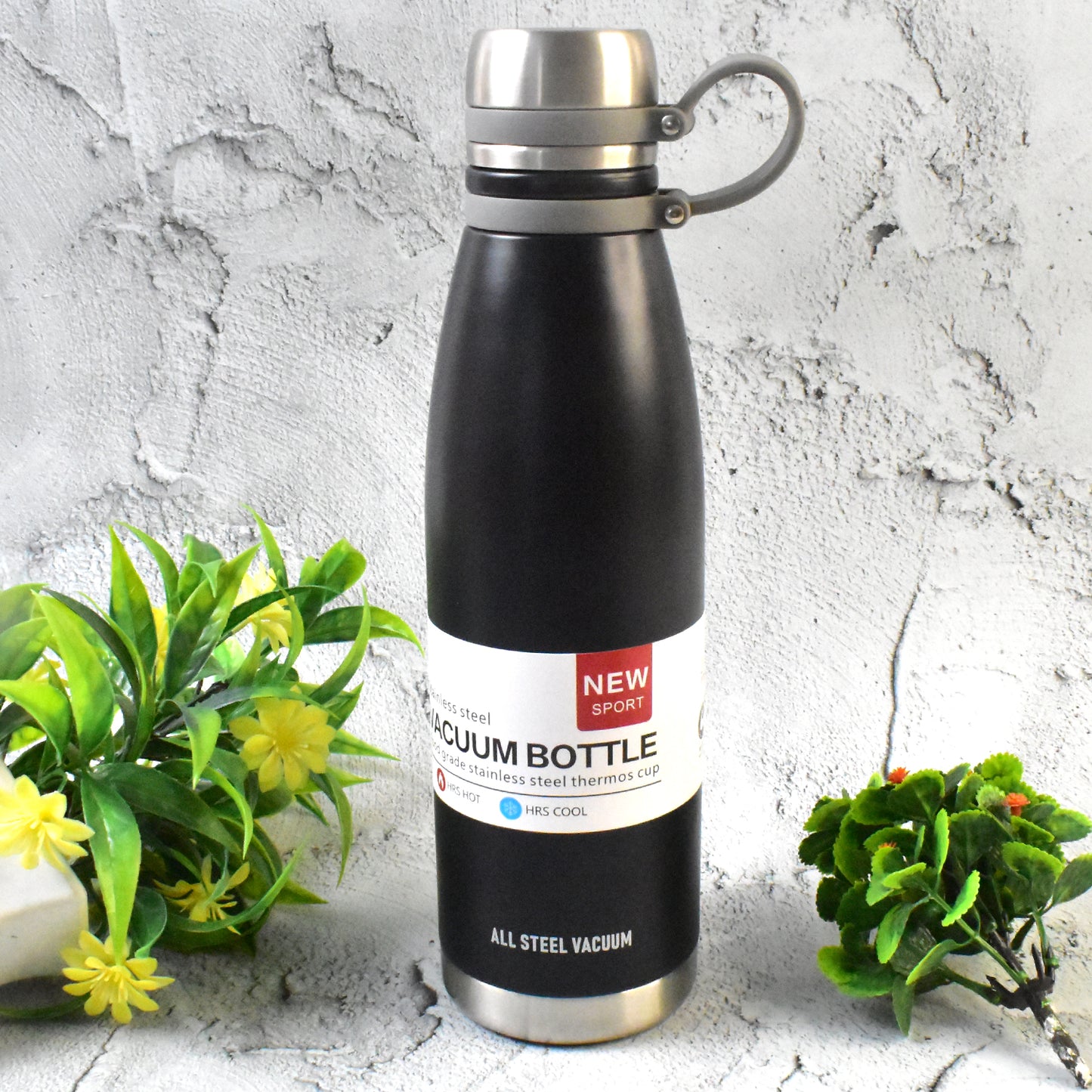 Stainless Steel Vaccum Insulation Water Bottle (1000ml Approx  Mix Design)