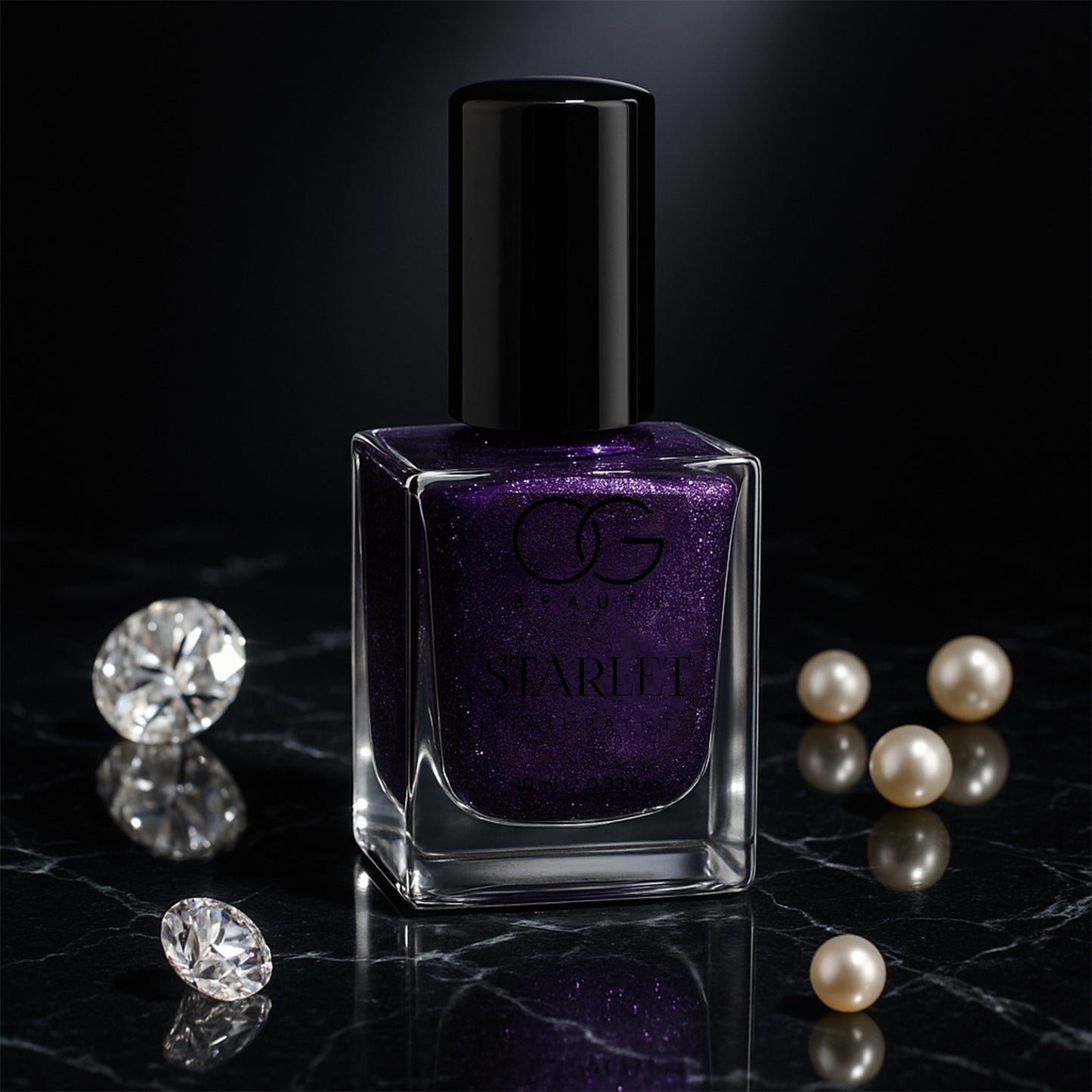 Og Beauty Purple Dazzle Starlet Glitter Nail Paint (10 Ml  1 Pc)