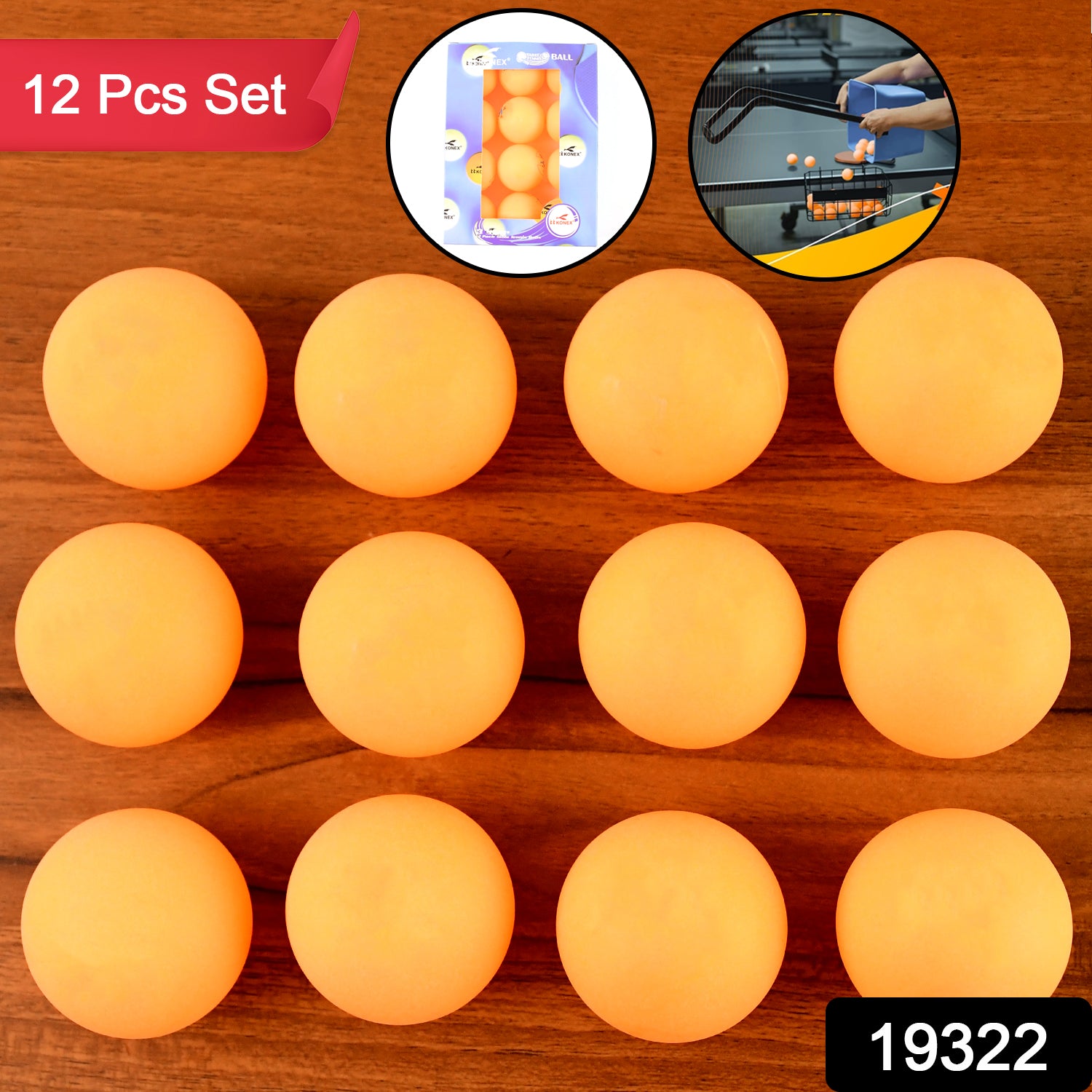 Konex Star Seamless Table Tennis Balls (12 Pcs Set)