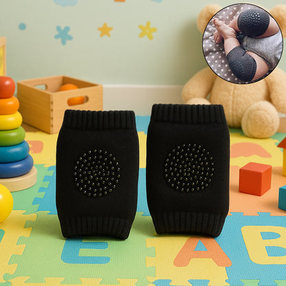 Black Toddler Wool Knit Leg Warmer (Knee Guard)