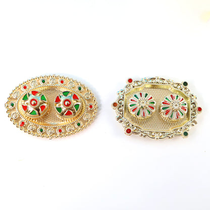 Meenakari Rolichawal Pooja Thali -  (1 Pc  Mix Design)
