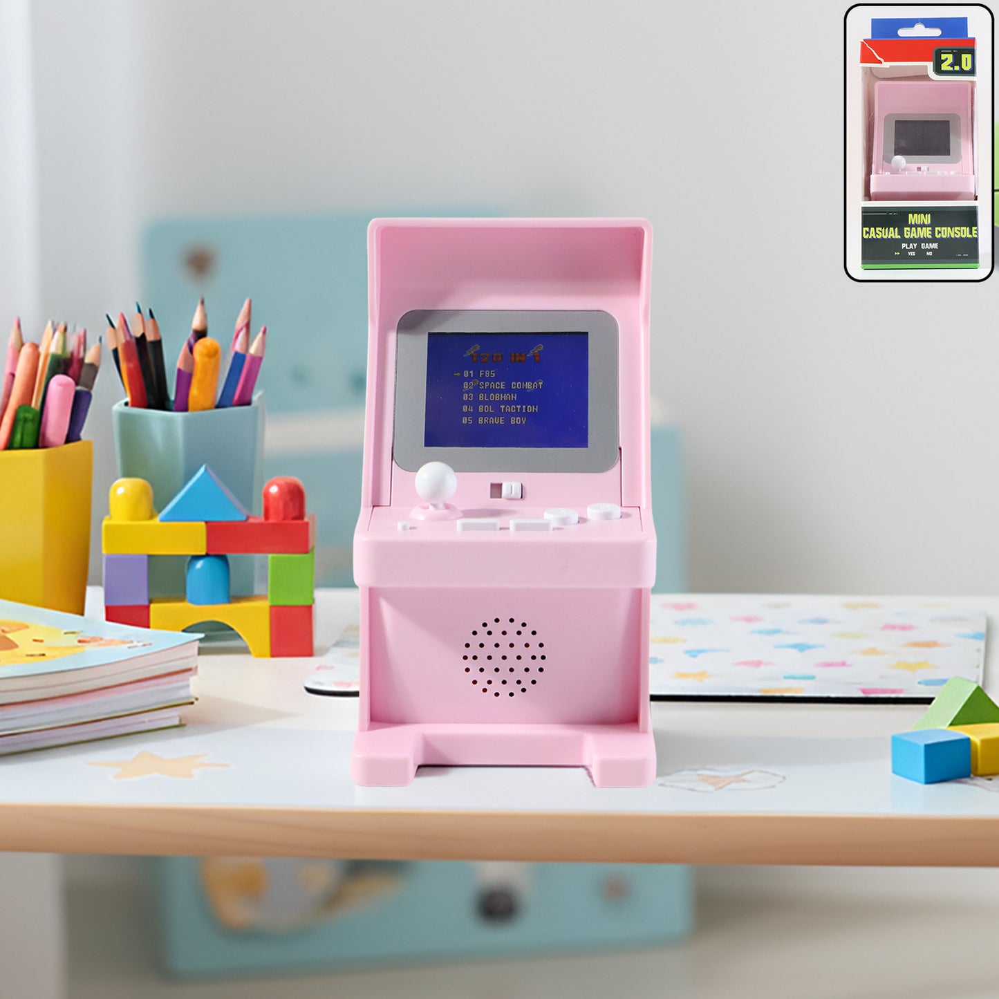 Mini Retro Arcade Gaming Console With 120 Built-in Classic Games