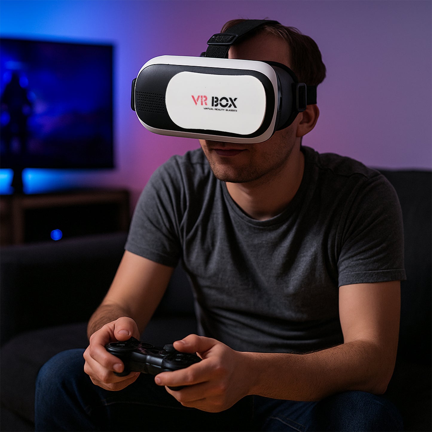 Vr Box Virtual Reality 3d Glasses Headset (1 Pc)