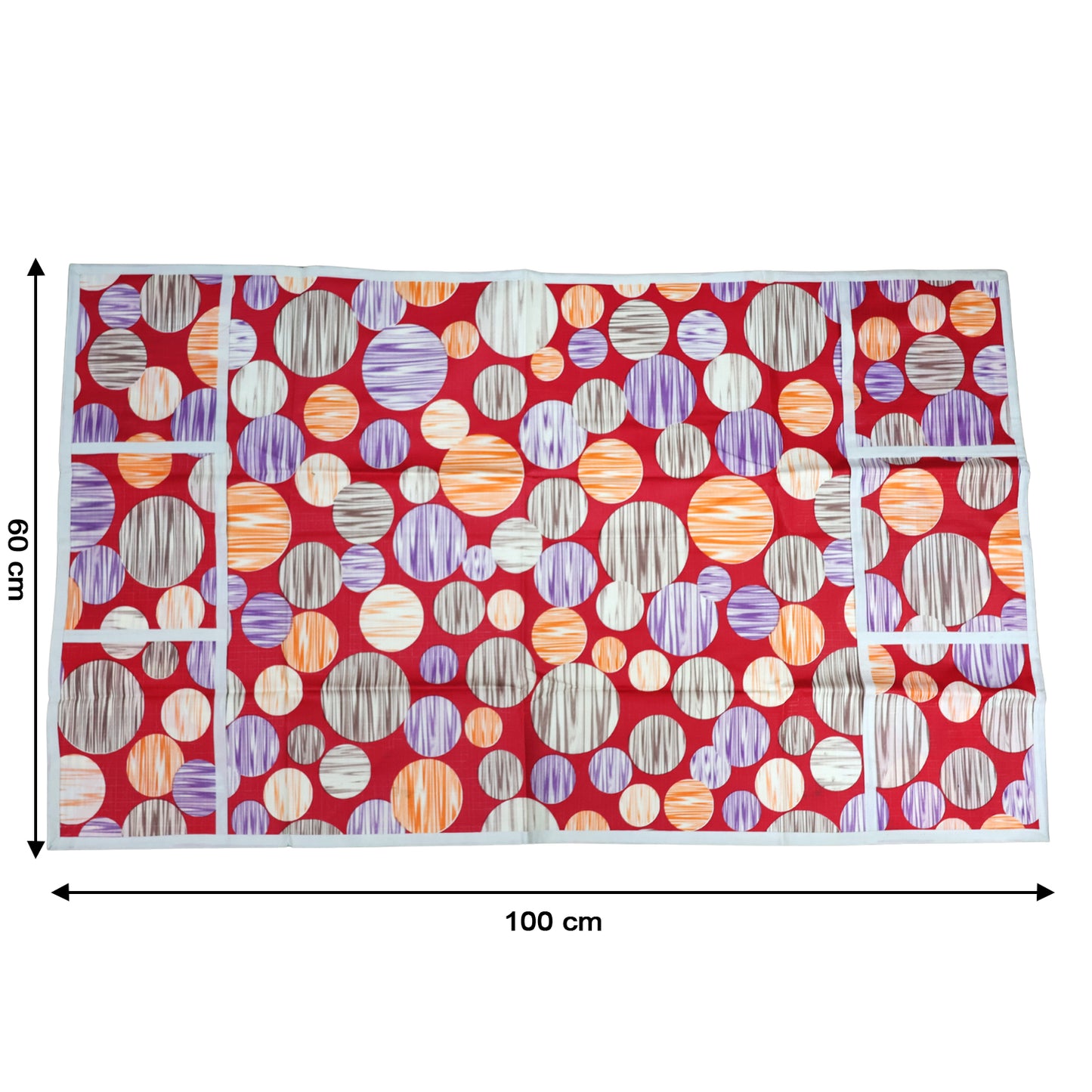 Refrigerator Top Cover With Side Pockets (100x60 Cm  1 Pc)