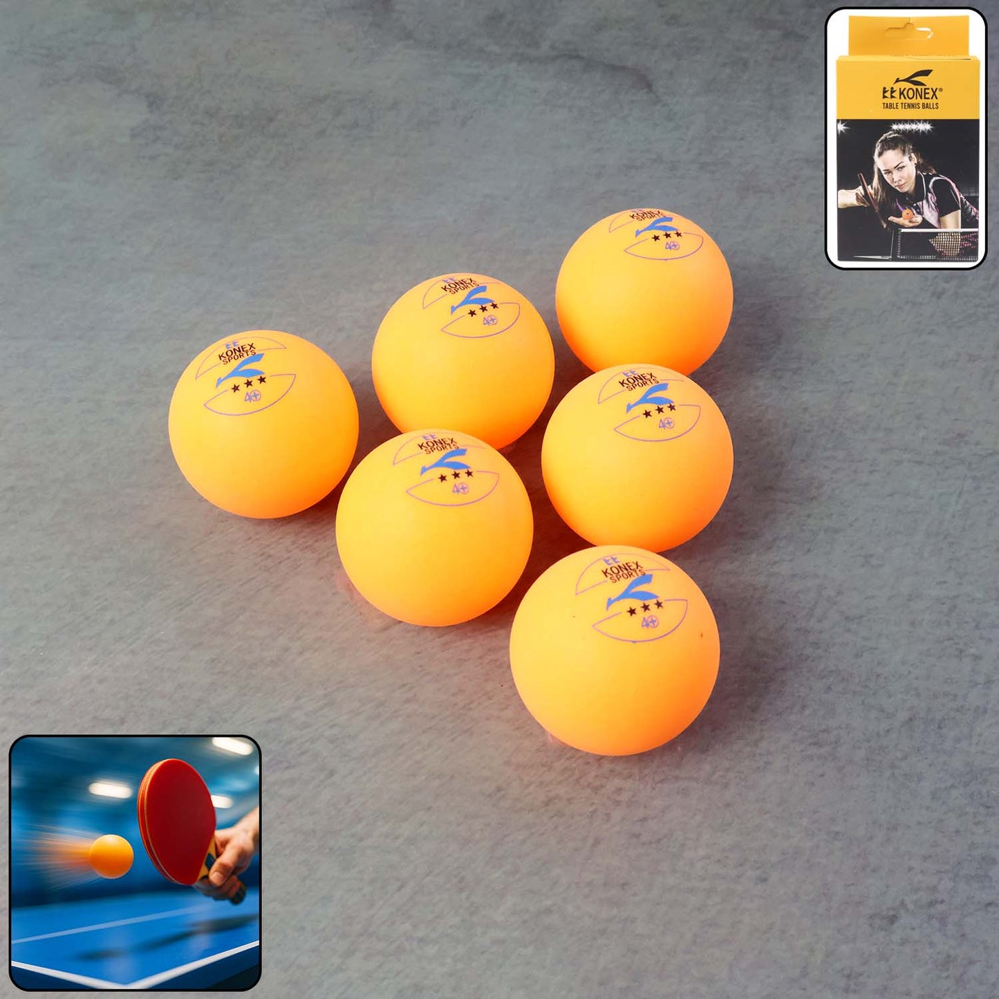 Professional Table Tennis Balls (6 Pc)