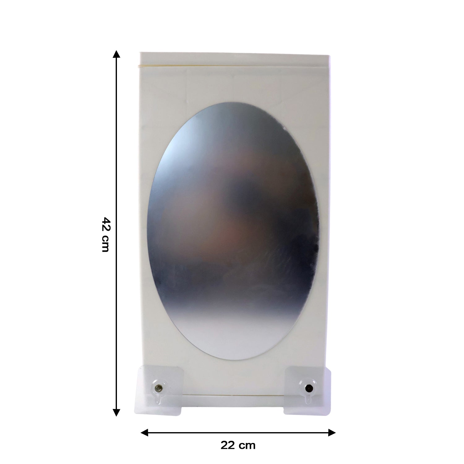 Wall Mounted Rotating Bathroom Mirror Cabinet (1 Pc 22x42 Cm)