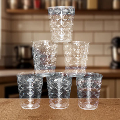 Apex Pyramid Ringo Plastic Glass  300ml Approx  Durable Crystal-clear Tumbler