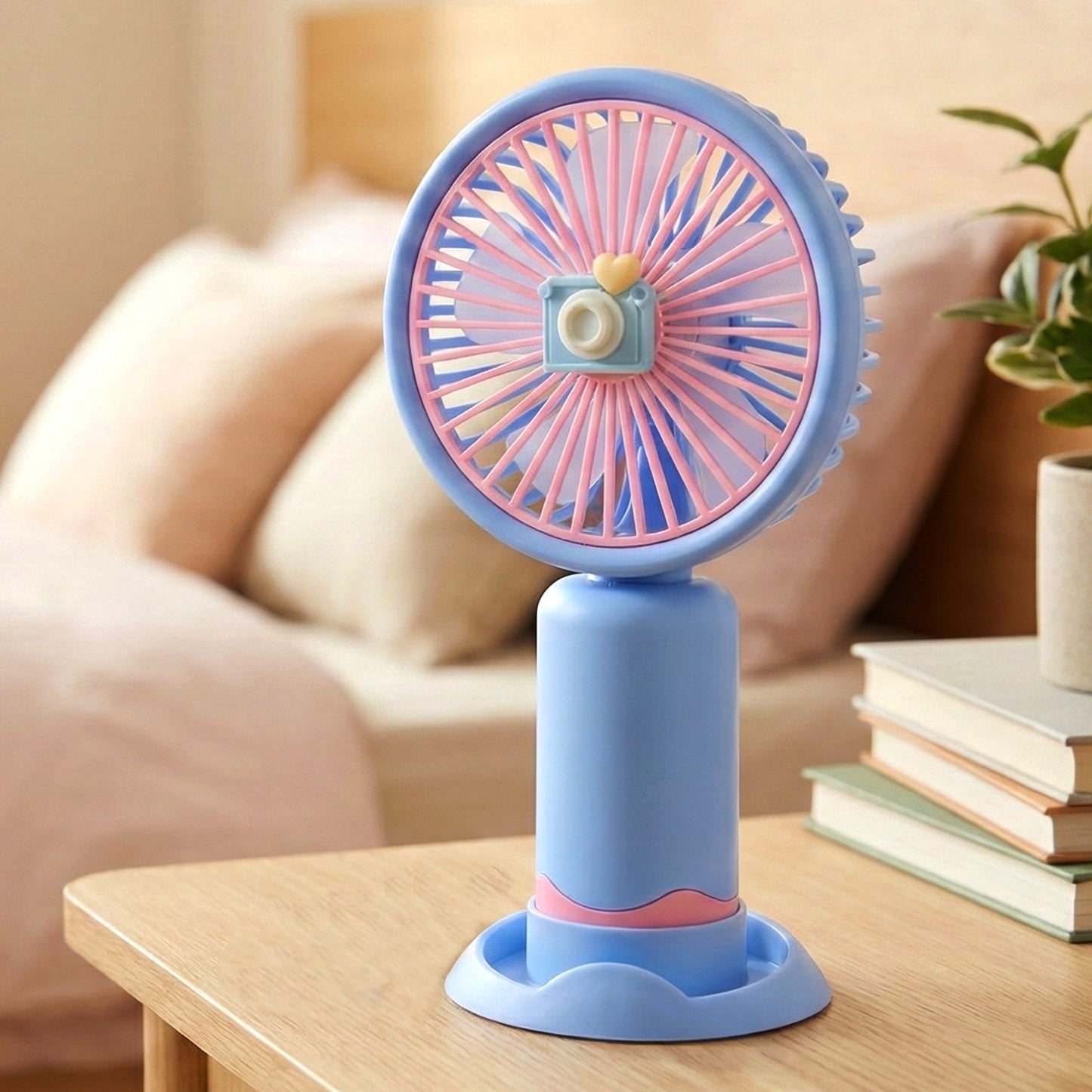 Dual-use Rechargeable Mini Handheld  Table Fan (1 Pc)