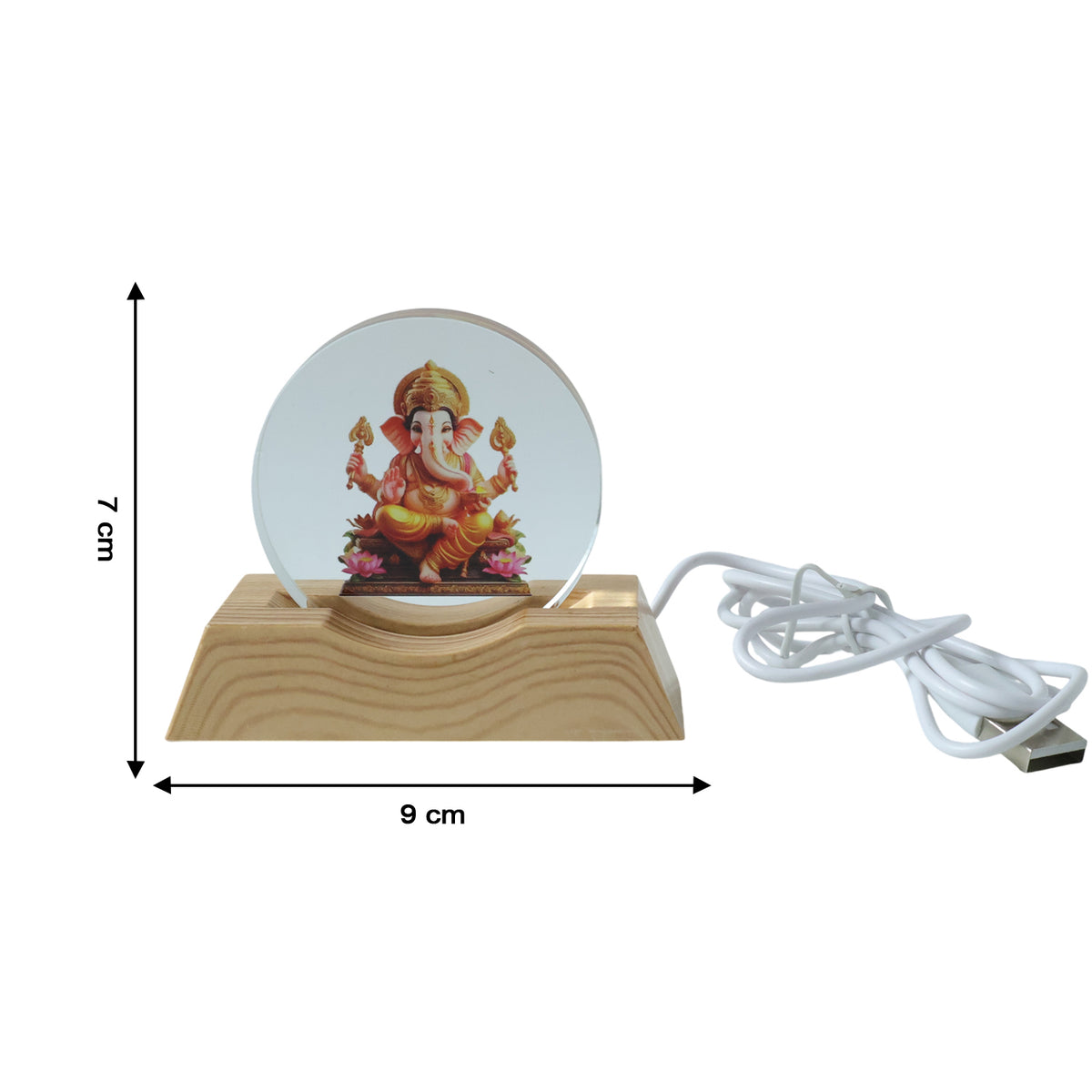 Premium 3d Lord Ganesha Acrylic Led Night Lamp (1 Pc)