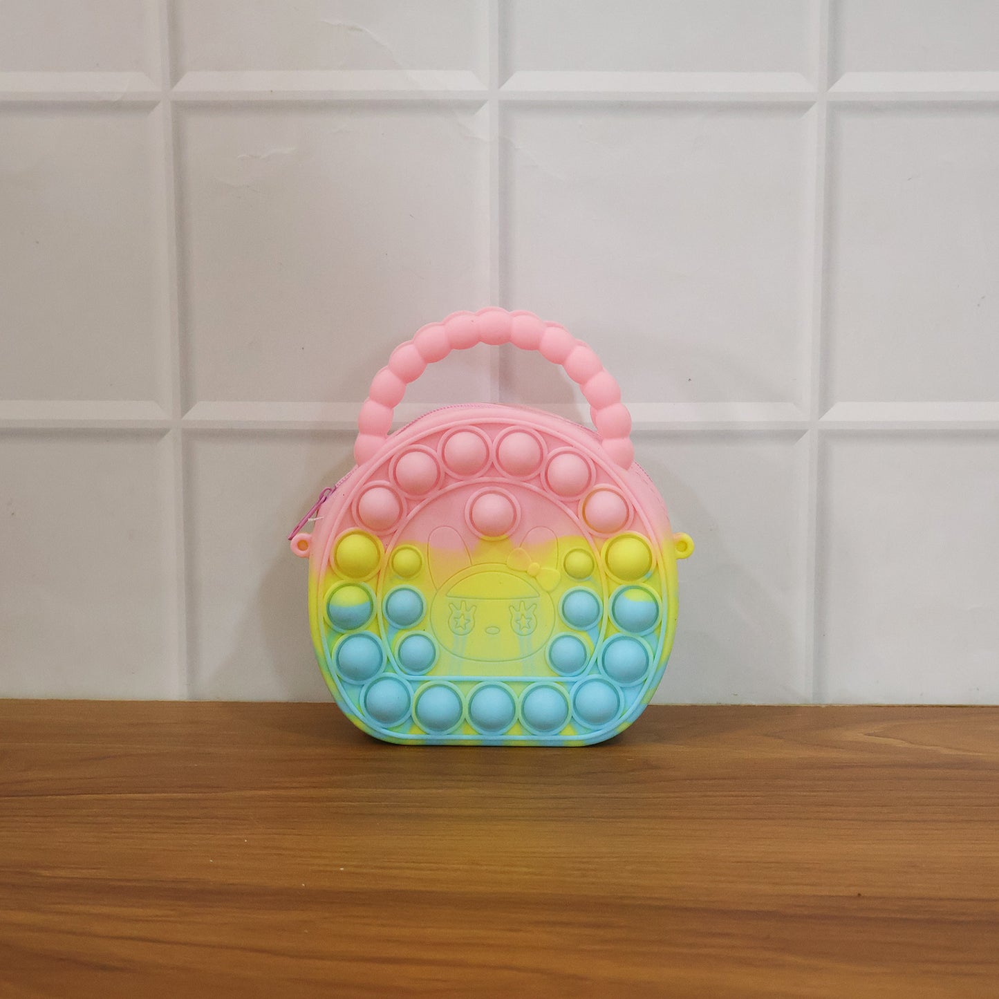 Rainbow Round Silicone Pop It Coin Purse (1 Pc)