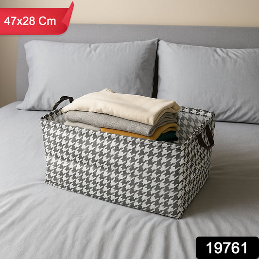 Foldable Fabric Storage Box With Handles (47  28 Cm)