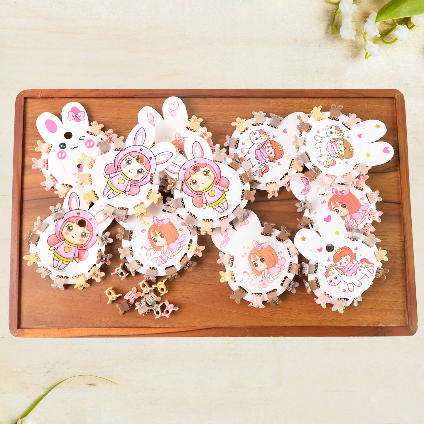 Mini Claw Hair Clips Set For Girls (12 Pkt  1 Set)