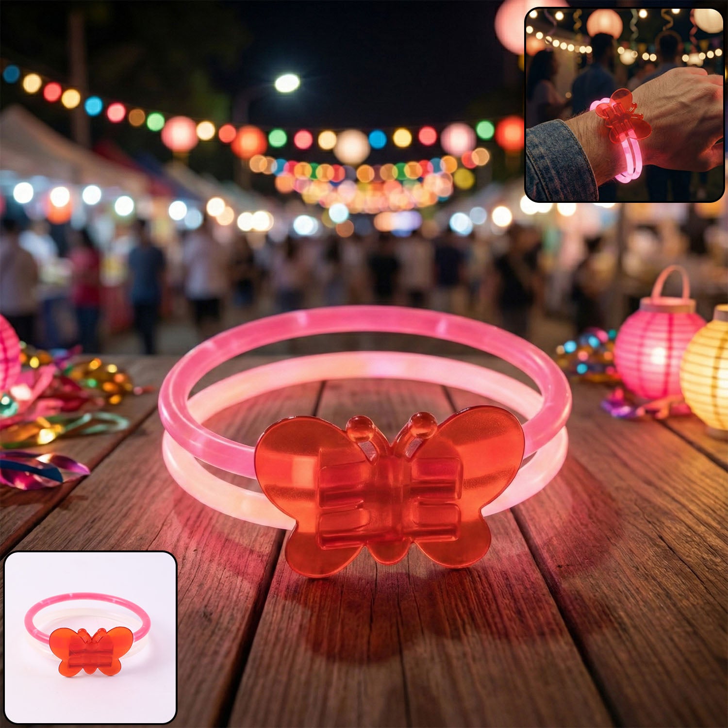 Glowing Butterfly Bracelet (1 Pc)
