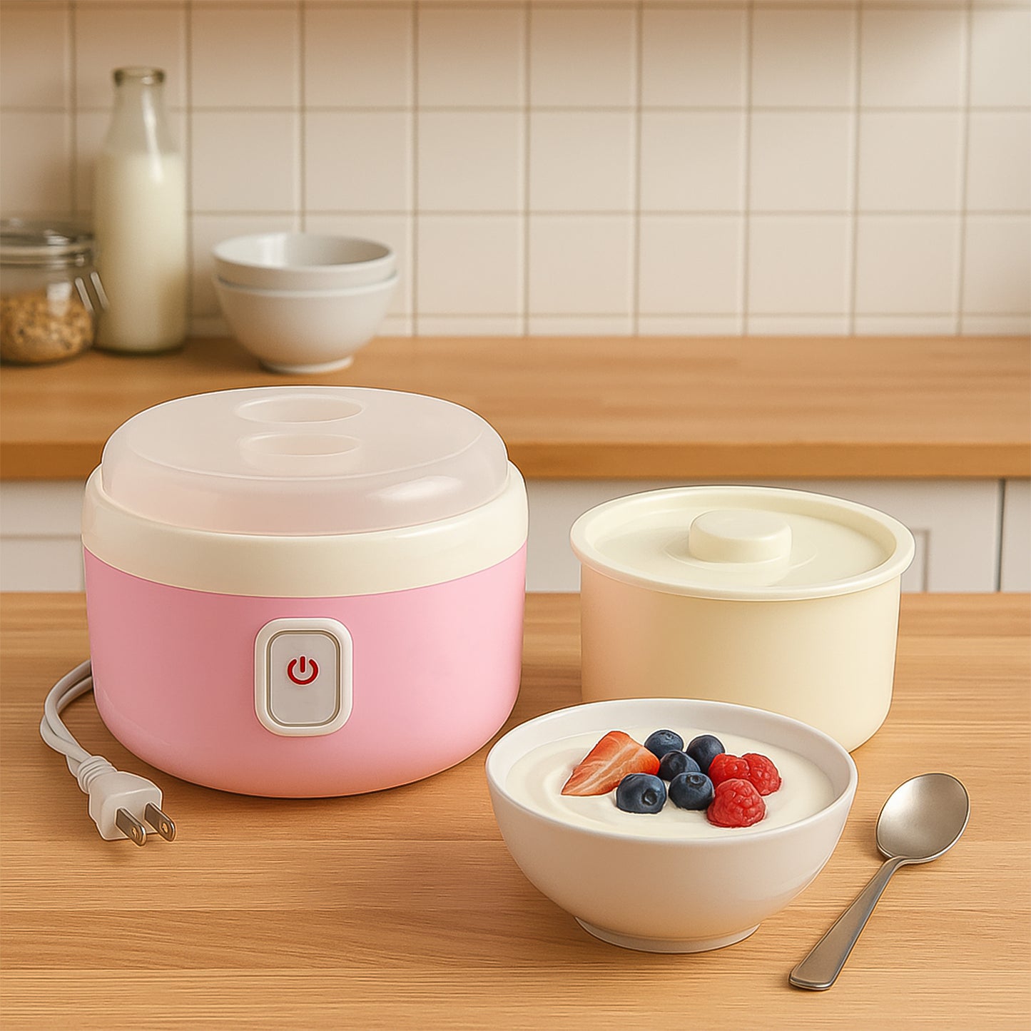 2533 Yogurt Maker Machine Plastic Container Electric Yogurt Maker