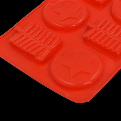 6 cavity Chocolate Mould Tray  Cake Baking Mold  Flexible Silicon Ice Cupcake Making Tools