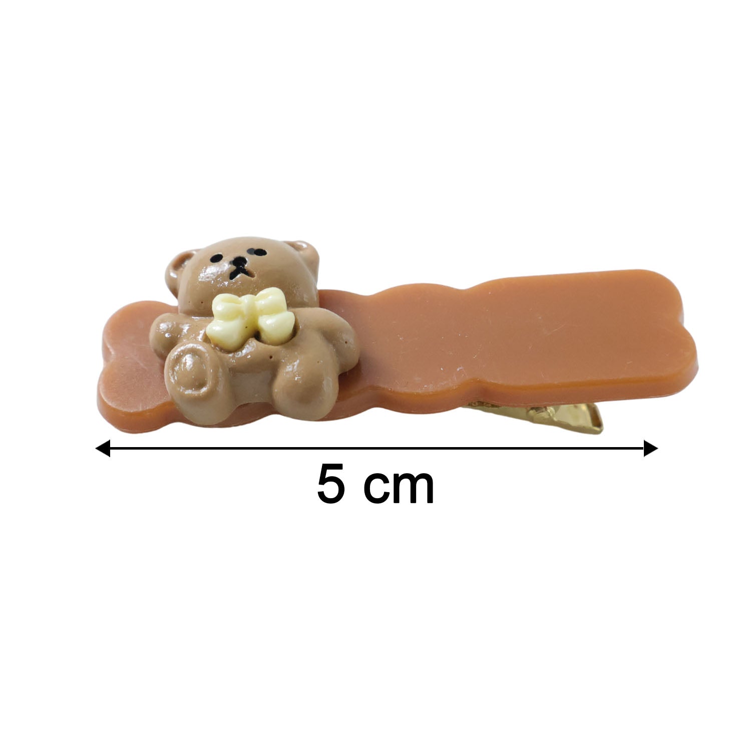 Cute Teddy Bear Decorative Snap Hair Clips Set (4 Pc)