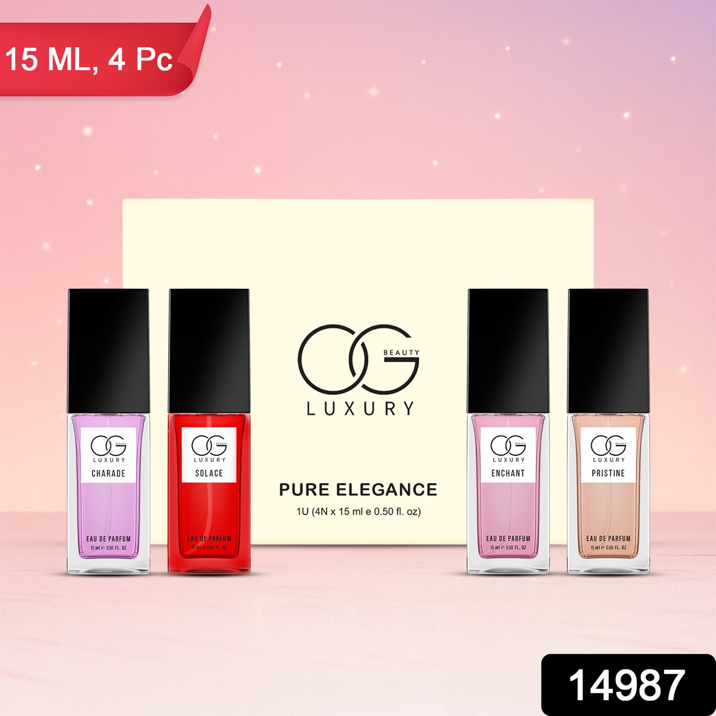 Og Beauty Luxury Pure Elegance Eau De Parfum - (4 Pc  Set  15 Ml)