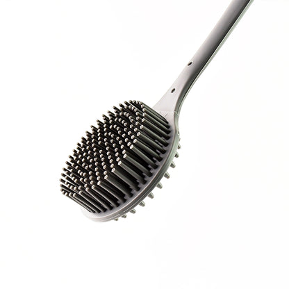 Silicone Back Scrubber Brush With Long Handle (1 Pc)
