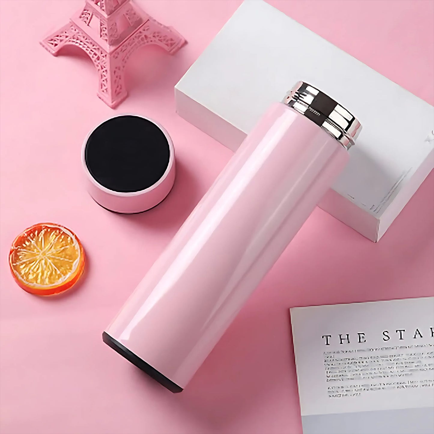 Pink Vacuum Insulated Water Bottle (1 Pc  500ml)