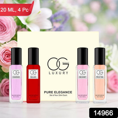 Og Beauty Luxury Pure Elegance Eau De Parfum Gift - (4 Pc  Set  20 Ml)