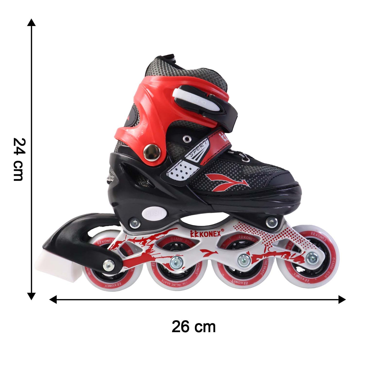 Professional Adjustable Inline Skates For Kids And Adults (Medium  1 Pair)