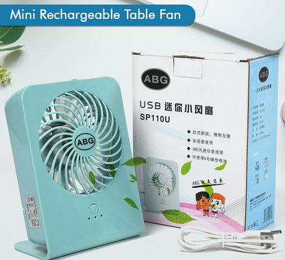Portable Desk Fan Big Table Fan 3 Step Speed Setting Fan Personal Desk Fan Suitable For Office  School  Home Use (Battery Not Include)