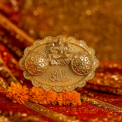 Ganesh Embossed Rolichawal Kumkum Chopra - (1 Pc)