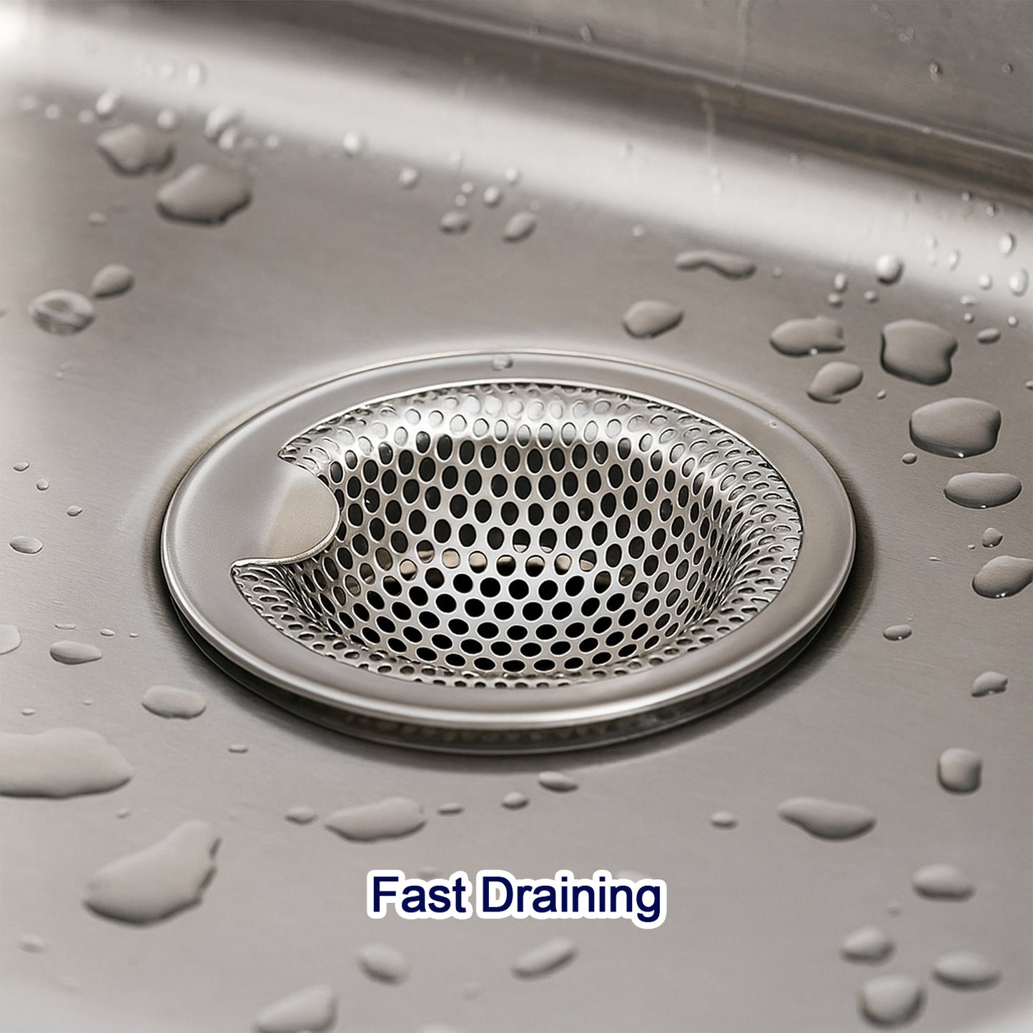 Stainless Steel Kitchen Sink Drain Strainer  Stopper (Medium  1 Pc)