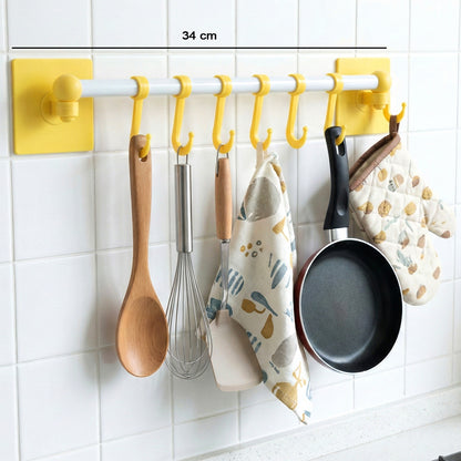 Wall-mounted Multipurpose Kitchen  Utility Hanging Rack (2 Pc Set)