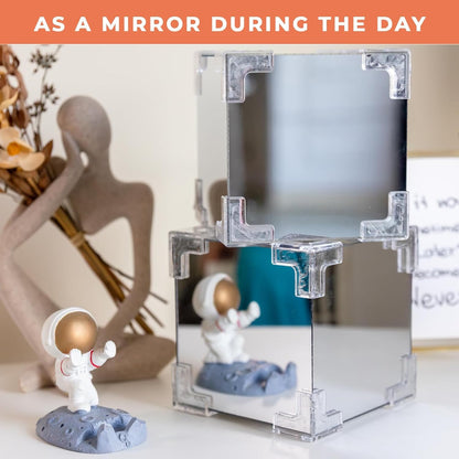 Decorative Tulip Flower Led Cube Night Lamp Set (1 Set  Mix Color)