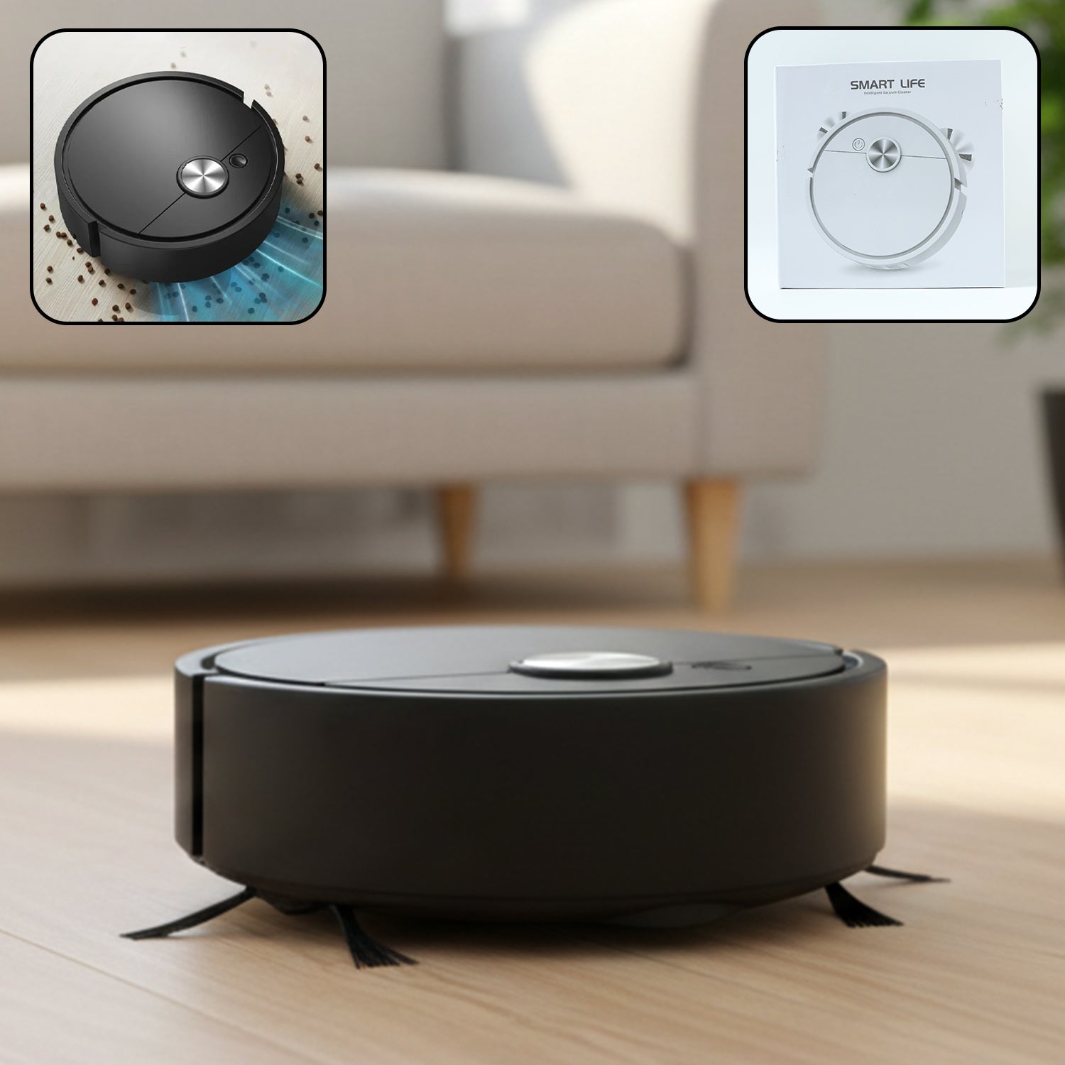 Smart Life Automatic Robotic Vacuum Cleaner (1 Pc)