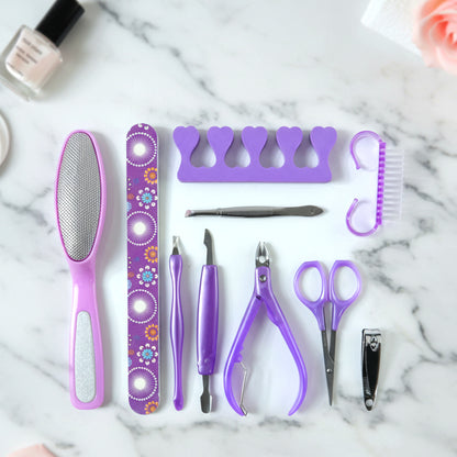 Personal Grooming Manicure  Pedicure Nail Care Tool Set (10 Pc Set)