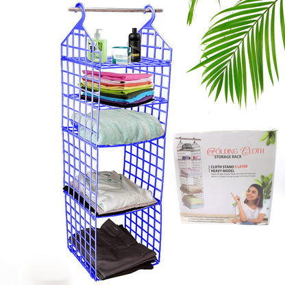 Multipurpose 5 Layer Folding Clothes Storage Rackscloset For Students Wardrobe Shelves Socks Scarf T-shirt Etchanging Organizer Storage Holders  Racks