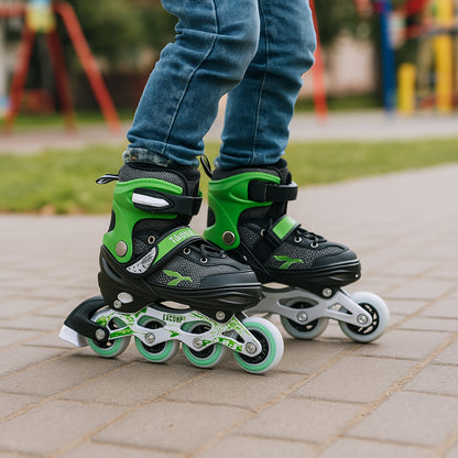 Professional Adjustable Inline Skates For Kids And Adults (Large  1 Pair)