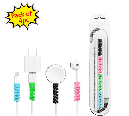 Spiral Charger Spring Cable Protector Data Cable Saver 4pcs in one pack