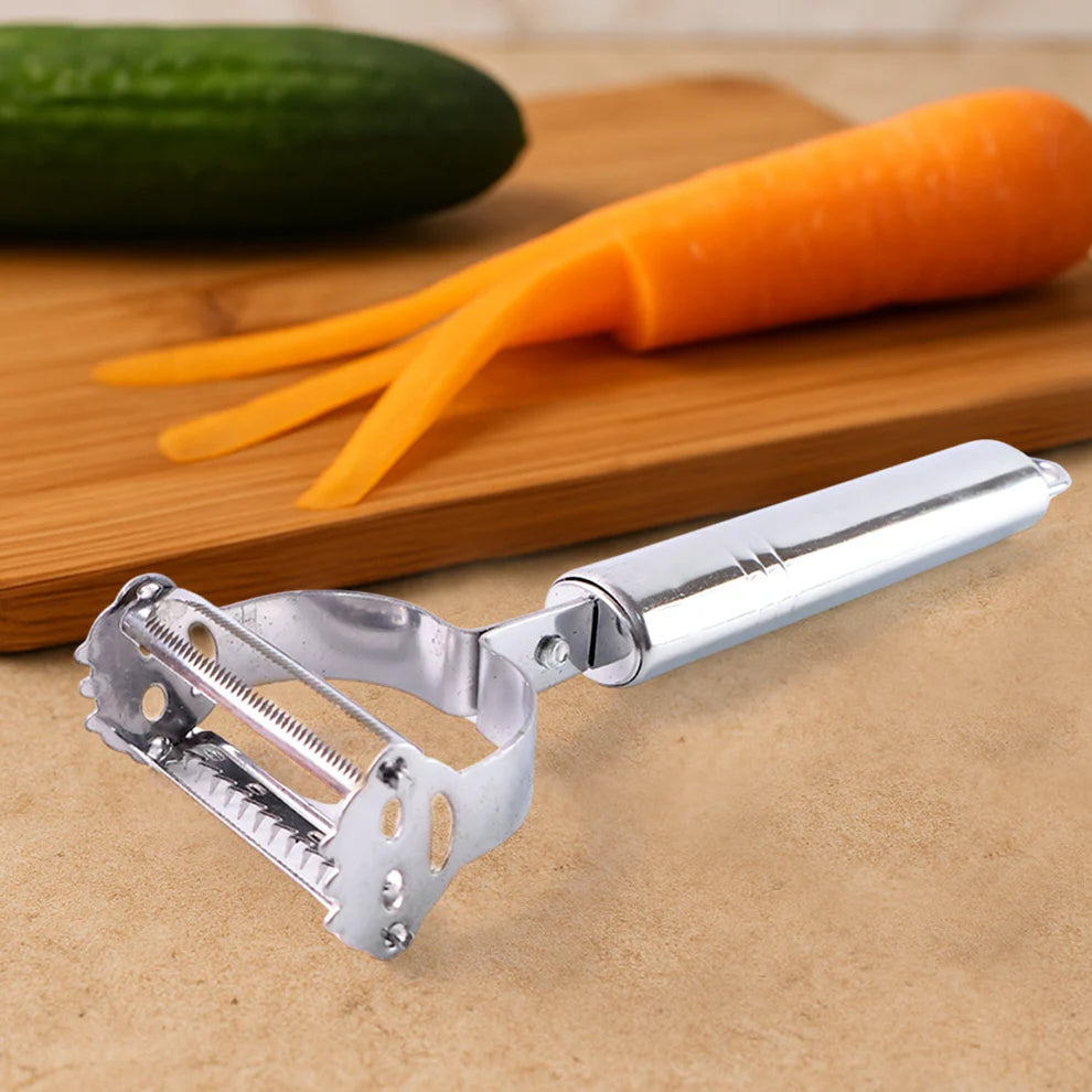5505 Multi-function 2 In 1 Potato Peeler And Julienne Cutter Stainless Steel Potato Peeler Grated Carrot Grated Suitable For Peeling And Shredding Fruit And Vegetables Kitchen Accessories (1 Pc)