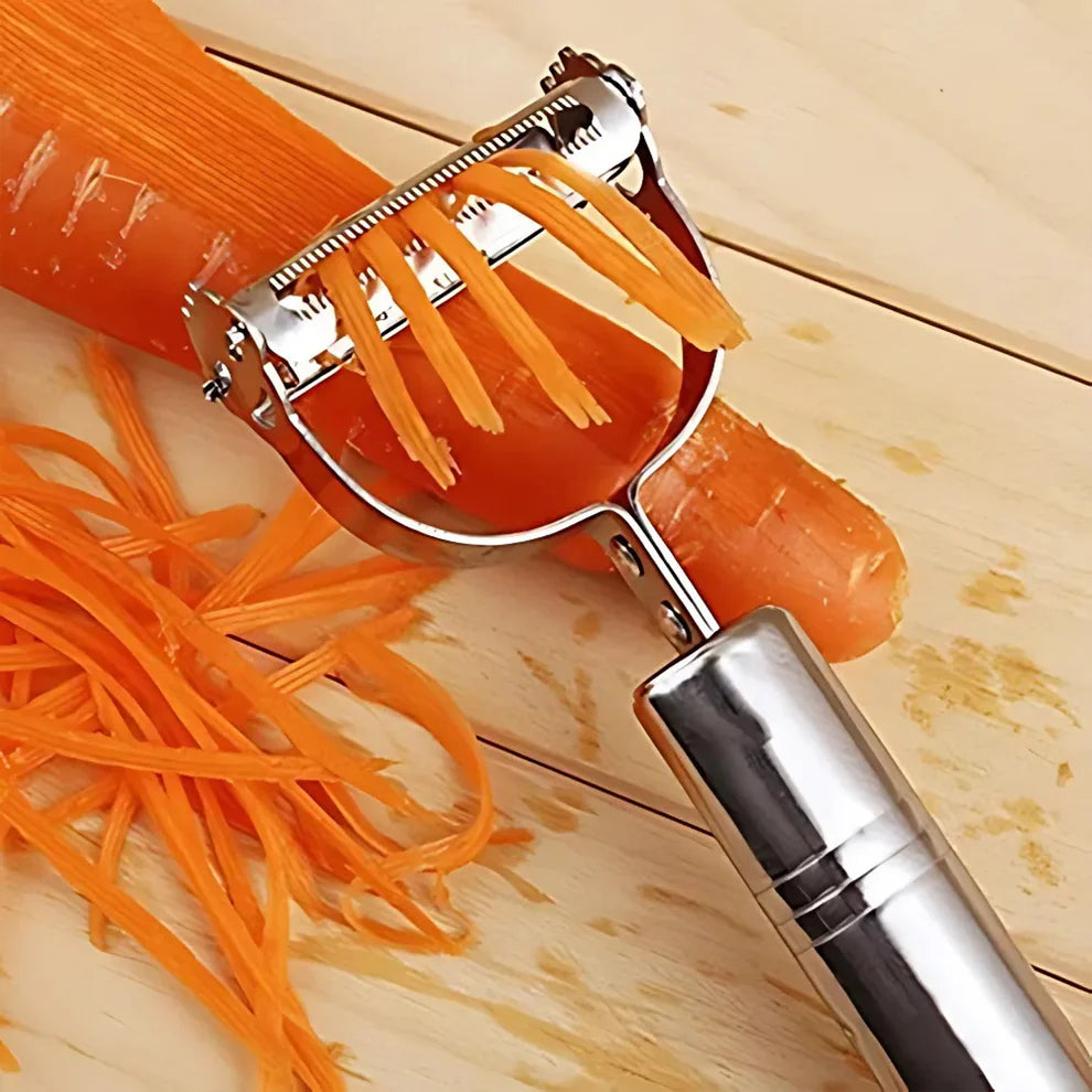 5505 Multi-function 2 In 1 Potato Peeler And Julienne Cutter Stainless Steel Potato Peeler Grated Carrot Grated Suitable For Peeling And Shredding Fruit And Vegetables Kitchen Accessories (1 Pc)