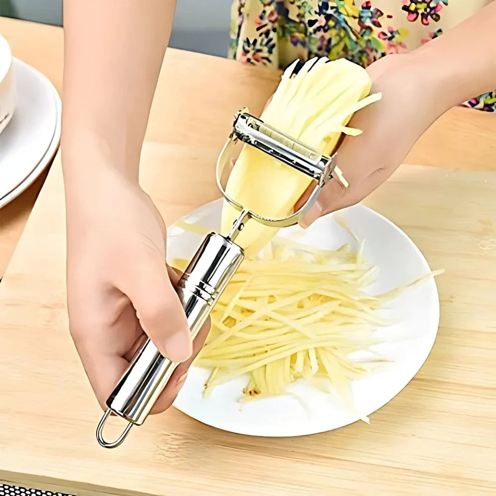 5505 Multi-function 2 In 1 Potato Peeler And Julienne Cutter Stainless Steel Potato Peeler Grated Carrot Grated Suitable For Peeling And Shredding Fruit And Vegetables Kitchen Accessories (1 Pc)