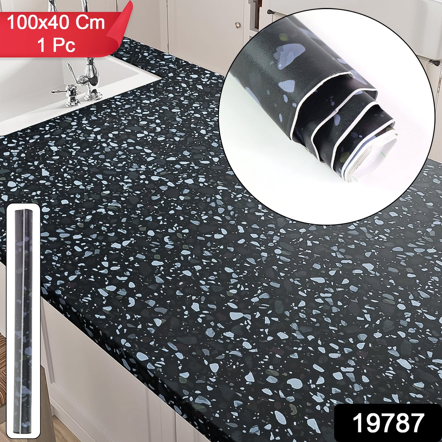 Kitchen Countertop Wallpaper Sticker Roll - 100x40 Cm (1 Pc)