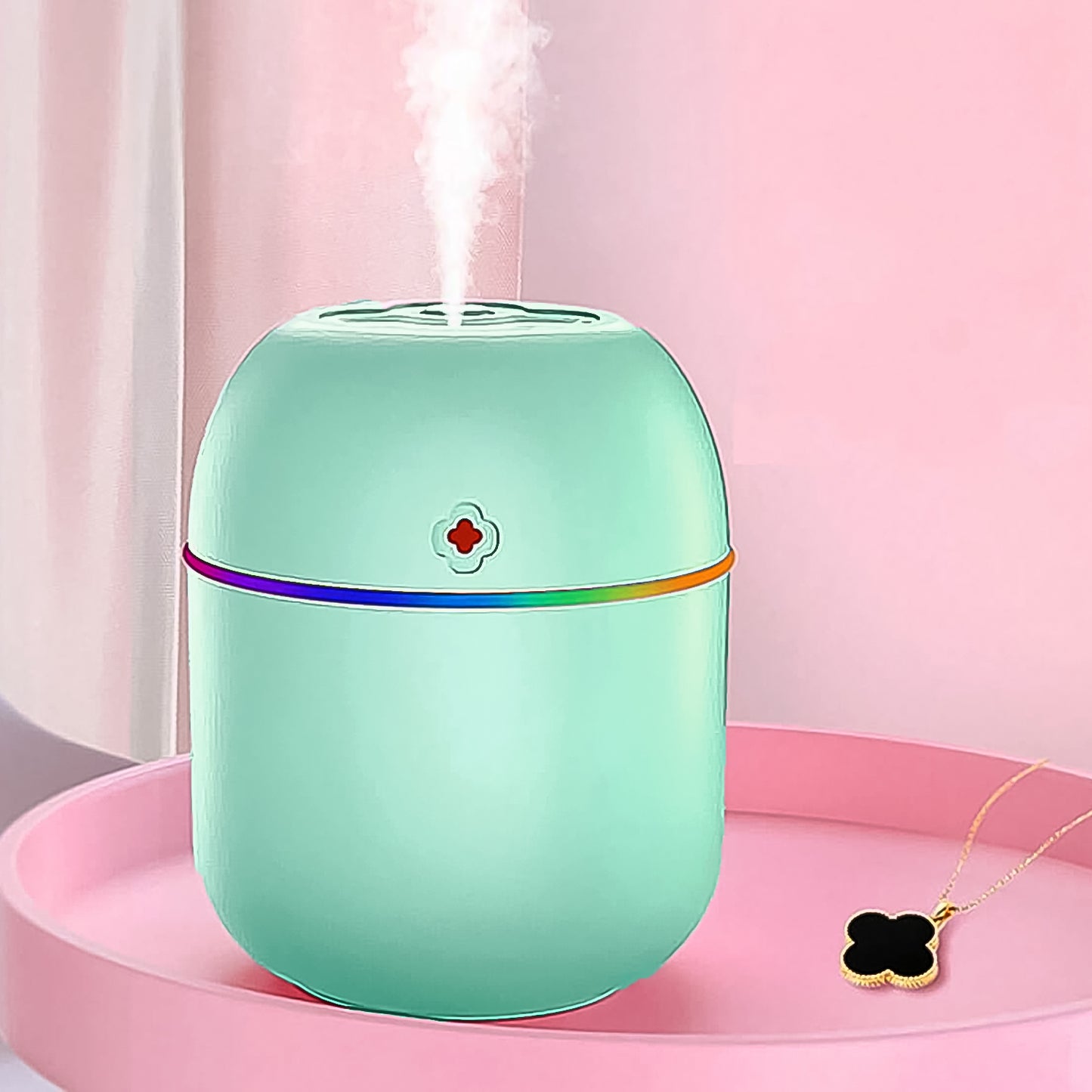 6785 Portable Lighting Mini Humidifier Usb Personal Desktop Air Humidifier For Baby Bedroom Travel Office Home With Light Cool Mist Humidifier Essential Oil Diffusers Cool Mist Humidifiers (250 Ml)
