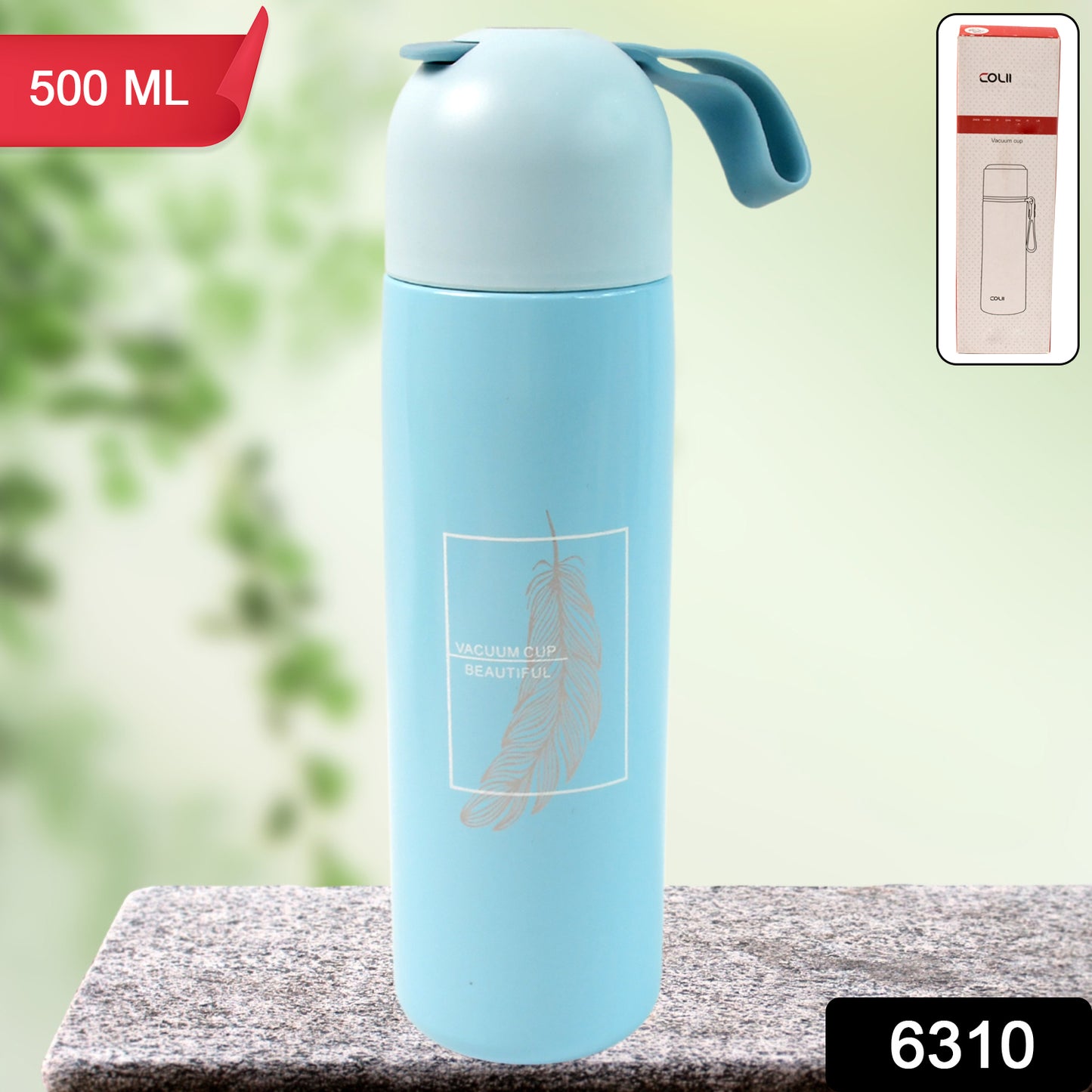 6190 Stainless Steel Water Bottle With Handle Easy To Carry Fridge Water Bottle Leak Proof Rust Proof Hot  Cold Drinks Gym Sipper Bpa Free Food Grade Quality Steel Fridge Bottle For Officegymschool (Approx 500 Ml)