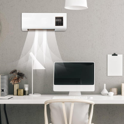 Wall Mounted Air Conditioner Fan Cooling And Heating Dual Purpose Small Air Conditioning Fan With Remote Control