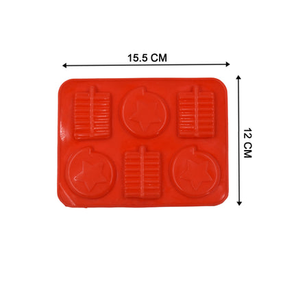 6 cavity Chocolate Mould Tray  Cake Baking Mold  Flexible Silicon Ice Cupcake Making Tools