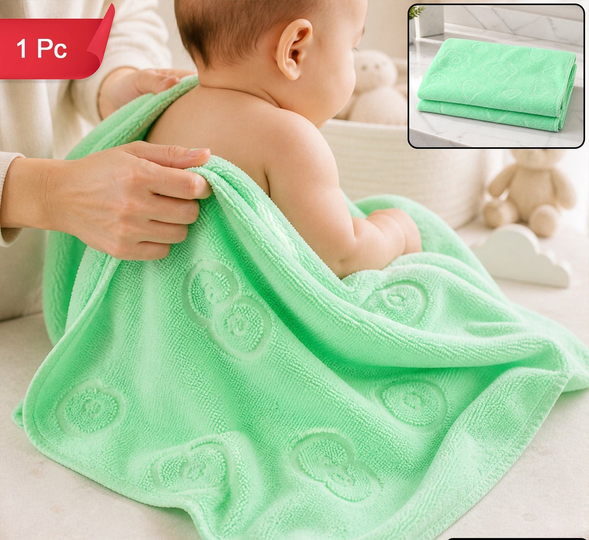 Soft Microfiber Bath Towel With Absorbent Fabric For Shower And Daily Use (1 Pc)