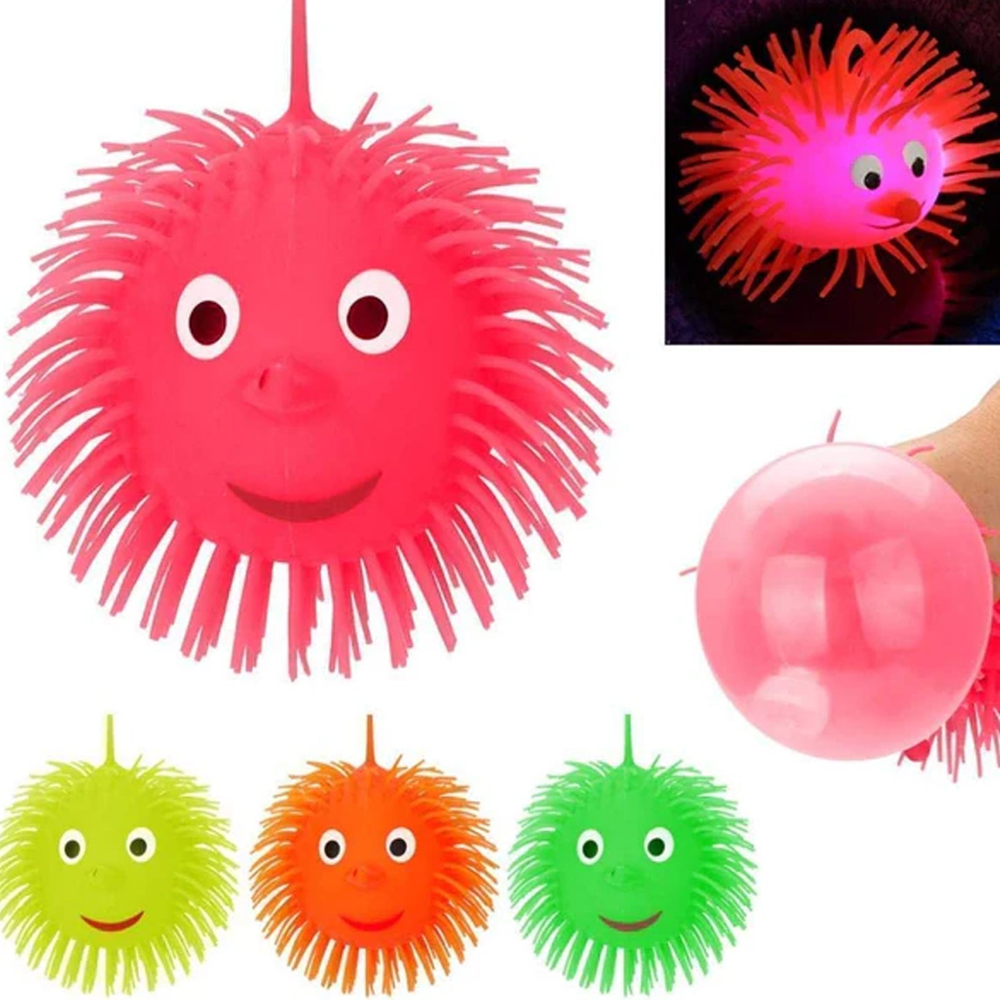 Led Spiky Puffer Ball Toy (1 Pc)
