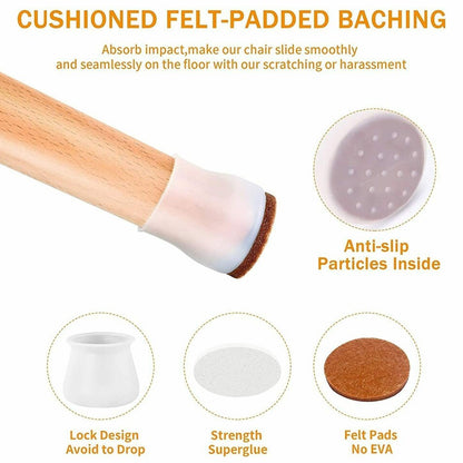 Premium Silicone Furniture Feet Pads (4 Pc Set  Mix Color)
