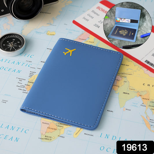 Premium Pu Leather Passport Holder With Card Slots (1 Pc)