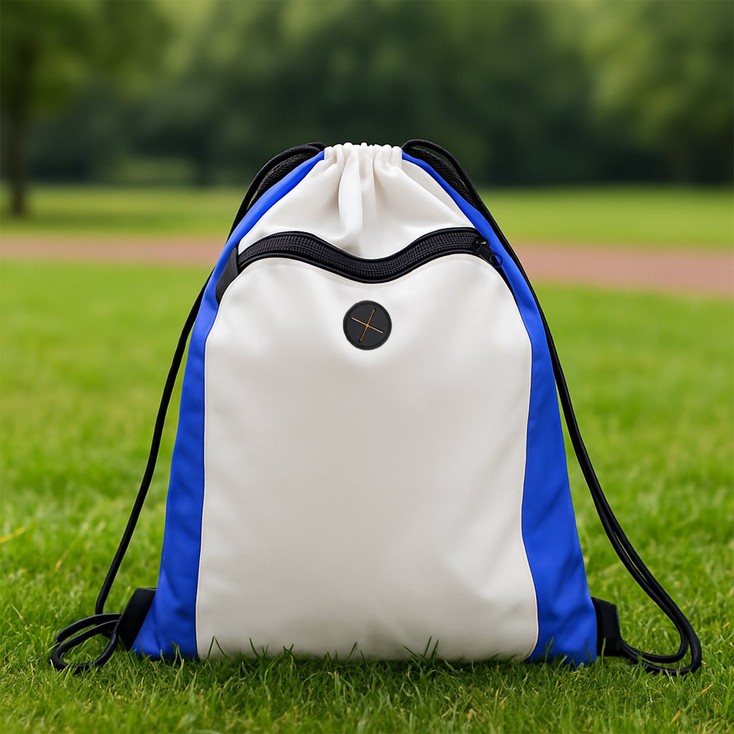 Drawstring Gym Bag With Zipper Pocket And Earphone Port (38x33 Cm  1 Pc)